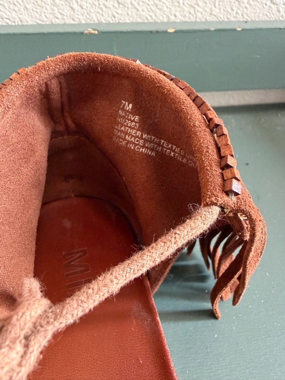 MIA Cinnamon Suede Fringe Sandals Festival Bohemian - Picture 5 of 8